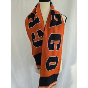 Chicago‎ Bears NFL Knit Scarf Orange Navy Blue Team Apparel Reebok